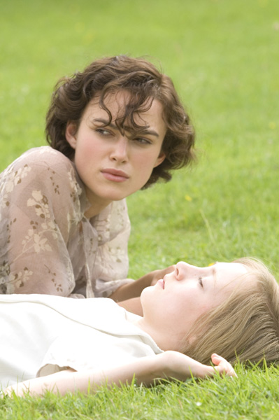 Keira Knightley and Saiorse Ronan star in ATONEMENT.