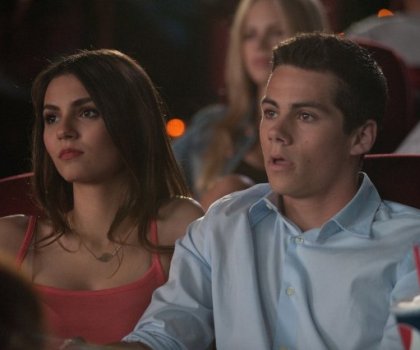 Victoria Justice and Dylan O'Brien in "The First Time."