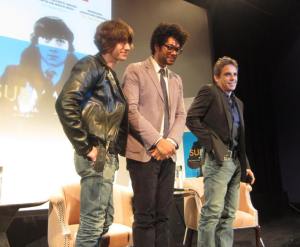Alex Turner, Richard Ayoade and Ben Stller at the New York Press Conference for SUBMARINE.