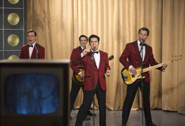John Lloyd Young, Vincent Piazza, Erich Bergen and Michael Lomenda in "Jersey Boys."  Photo by Keith Bernstein - © 2013 Warner Bros. Entertainment Inc. and RatPac Entertainment.