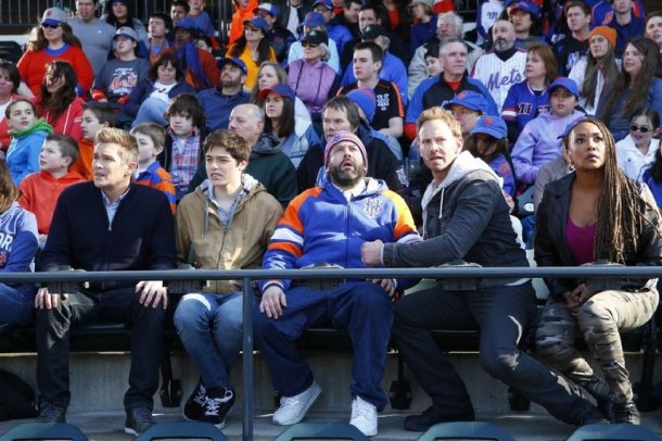 Mark McGrath, Ian Ziering and Vivica Fox star in "Sharknado 2: The Second One."