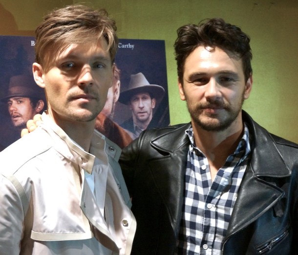 Scott Haze and James Franco at the New York Press Day for "Child of God."  Photo copyright 2014 Brad Balfour.