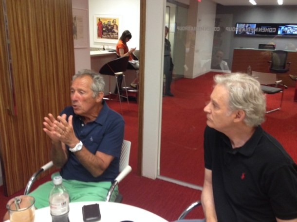 Israel Horovitz and Kevin Kline discuss "My Old Lady" at Cohen Media Group in New York.