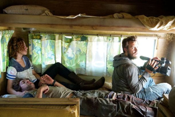 Dora Madison Burge and Chris Osborn star in "Exists."