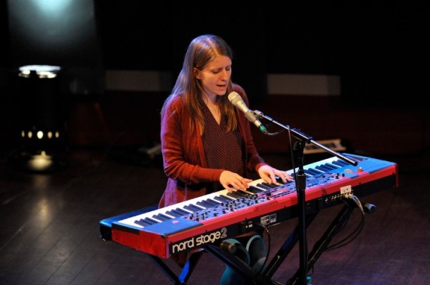 Marketa Irglova in concert at World Cafe Live in Philadelphia.  Photo copyright 2014 Jim Rinaldi.