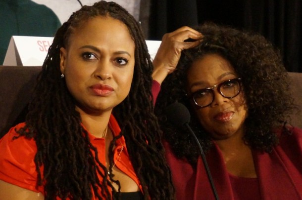 Ava DuVernay and Oprah Winfrey at the NY press day for "Selma." Photo copyright 2015 Brad Balfour.
