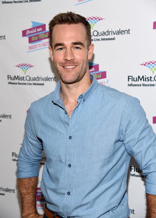 James Van Der Beek poses for his short film "Just the Flu Facts."