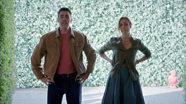 Adam Carolla and Diane Farr star in "Road Hard."