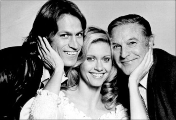 Michael Beck, Olivia Newton-John and Gene Kelly in 