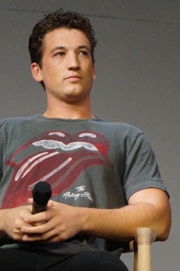 Miles Teller discussing Fantastic Four at the Manhattan Apple Store.