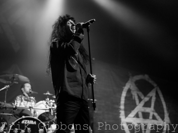 Anthrax at the Tower Theater in Upper Darby, PA.  Photo copyright 2015 Erik Gibbons.