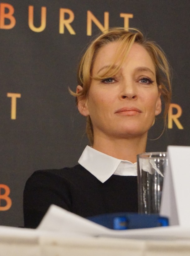 Uma Thurman at the New York press conference for Burnt. Photo ©2015 Brad Balfour.  All rights reserved.
