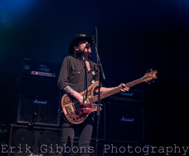 Lemmy of Motorhead at the Tower Theater in Upper Darby, PA.  Photo copyright 2015 Erik Gibbons.