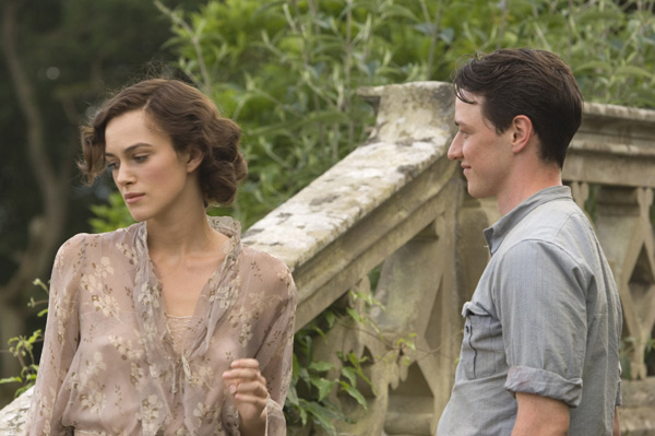 Keira Knightley and James McAvoy star in ATONEMENT.