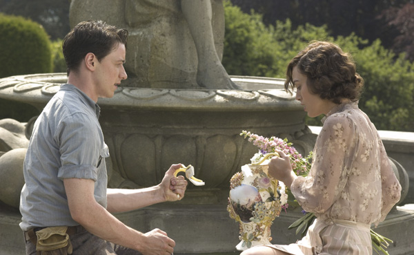 James McAvoy and Keira Knightley star in ATONEMENT.