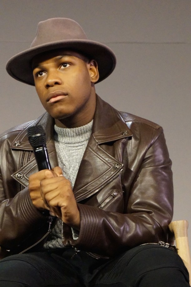 John Boyega at New York Apple Store discussing "Star Wars: The Force Awakens."  Photo copyright 2016 Brad Balfour.
