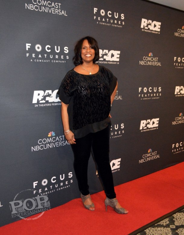 Gina Strachan at the Philadelphia premiere of Race at the Prince Music Theater - February 18, 2016.  Photo ©2016 Deborah Wagner.