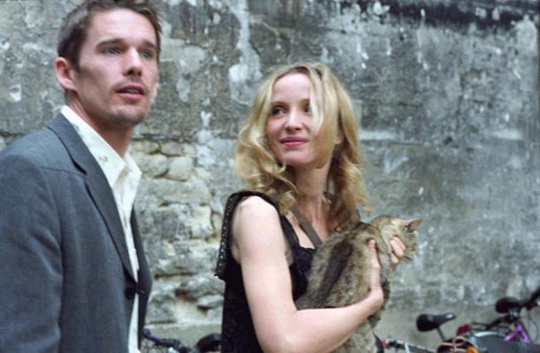 Ethan Hawke and Julie Delpy star in "Before Sunset."
