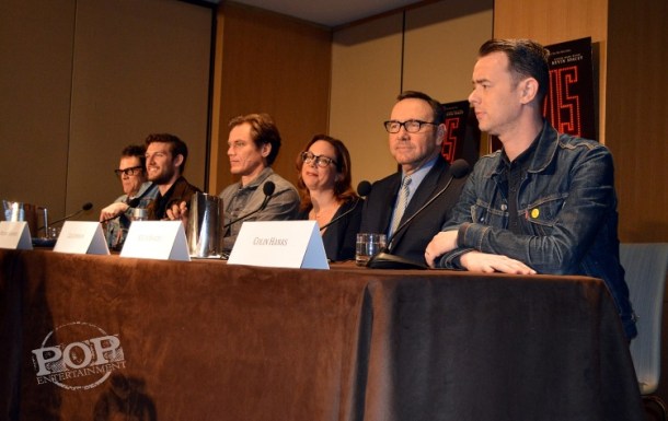 Johnny Knoxville, Alex Pettyfer, Michael Shannon, Liza Johnson, Kevin Spacey and Colin Hanks at the New York Press Conference for "Elvis & Nixon" at the Conrad New York April 18, 2016. Photo copyright 2016 Jay S. Jacobs.