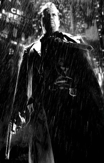 Bruce Willis in Sin City.