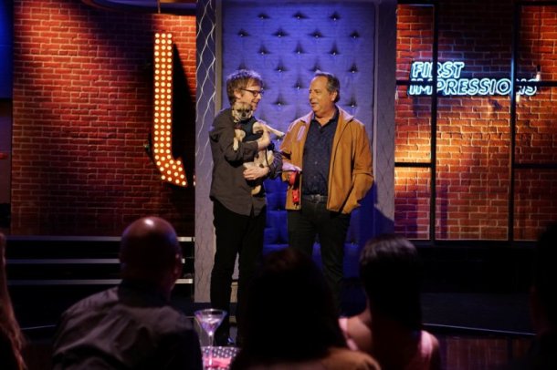 FIRST IMPRESSIONS -- "Jon Lovitz" Episode 102 -- Pictured: (l-r) Dana Carvey, Jon Lovitz -- (Photo by: Joseph Viles/USA Network)