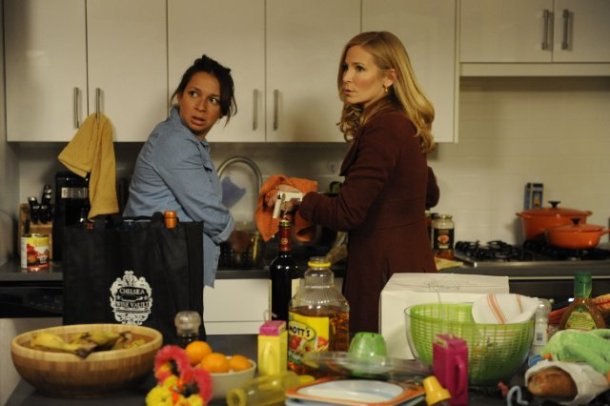 Maya Rudolph and Jennifer Westfeldt star in "Friends With Kids."