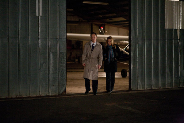 IN PLAIN SIGHT -- "Love in the Time of Colorado"-- Pictured: (l-r) John Asher as Jimmy Hart, Mary McCormack as Mary Shannon -- Photo by: Cathy Kanavy/USA Network