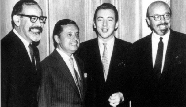 Jerry Wexler, Neshui Ertegun, Bobby Darin and Ahmet Ertegun.