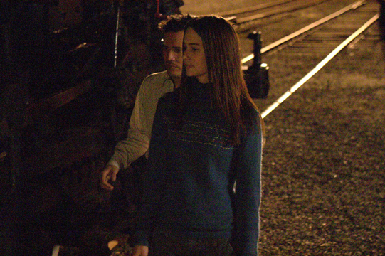 Katherine Waterston and John Leguizamo in "The Babysitters."