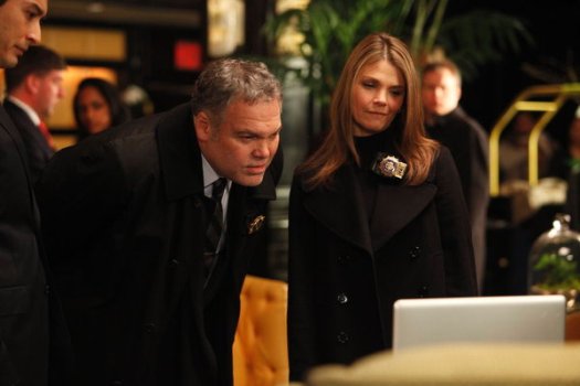 Vincent D'Onofrio and Kathryn Erbe in "Law & Order: Criminal Intent."