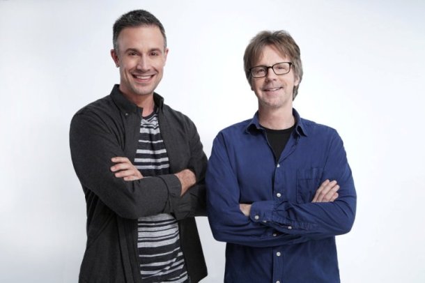 FIRST IMPRESSIONS -- Season:1 -- Pictured: (l-r) Freddie Prinze Jr, Dana Carvey -- (Photo by: Joseph Viles/USA Network)