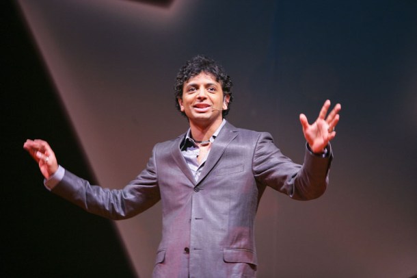 NEW YORK - JUNE 10:  Director M. Night Shyamalan announces his agreement to direct the movie "Avatar: The Last Air Bender" during the 2008 Licencing International Expo at the Jacob Javits Convention Center June 10, 2008 in New York.  "Avatar: The Last Airbender" is being created by Nickelodeon Movies in partnership with Paramount Pictures  (Photo by Matthew Peyton/Getty Images) *** Local Caption *** M. Night Shymalan