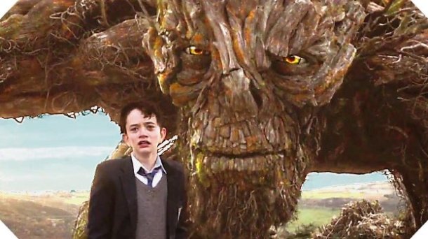 Lewis MacDougall and Liam Neeson in "A Monster Calls."