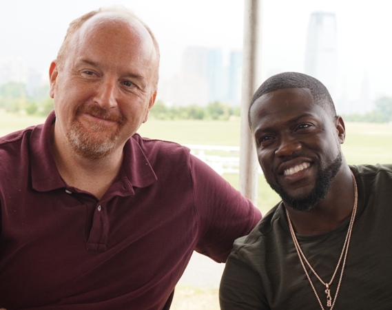 Louis CK & Kevin Hart at the press day for "The Secret Life of Pets."