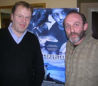 Stefan Ruzowitsky and Karl Markovics at the NY Press day for "The Counterfeiters."