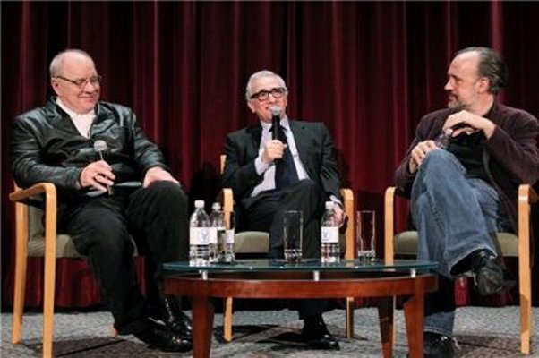 Paul Schrader and Martin Scorsese discuss the classic film "Taxi Driver" at the Director's Guild Theater in New York.