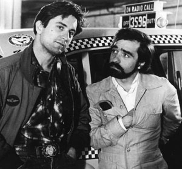 Martin Scorsese and Robert De Niro making "Taxi Driver."