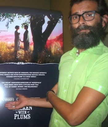 Vincent Paronnaud at the New York press day for "Chicken with Plums."