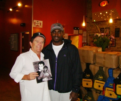 Butch Patrick and Philadelphia Eagles quarterback Michael Vick.