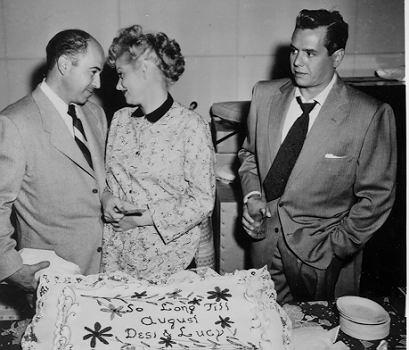 Jess Oppenheimer with Lucille Ball and Desi Arnaz.