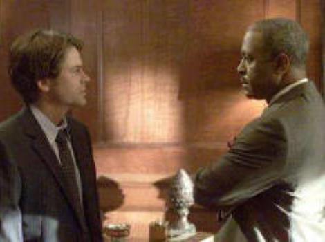 Rob Lowe and James Pickens, Jr. in "The Lyon's Den."