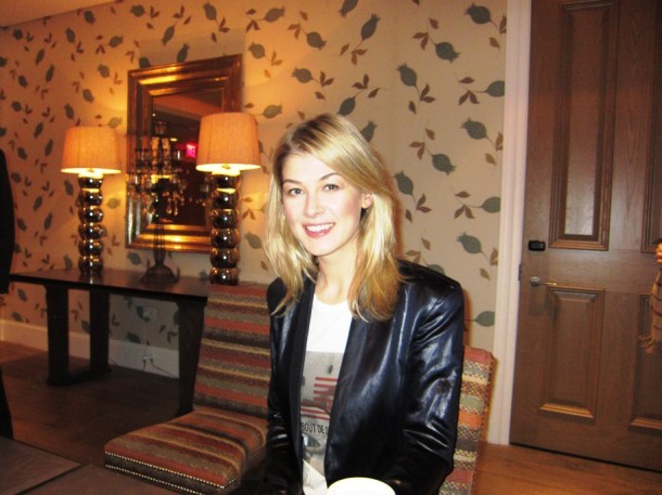 Rosamund Pike at the Barney's Version New York press day at the Crosby Street Hotel.