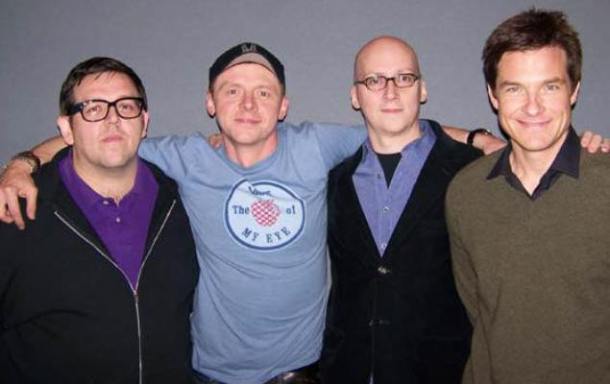 Nick Frost, Simon Pegg, Greg Mottola and Jason Bateman at the New York press day for "Paul."