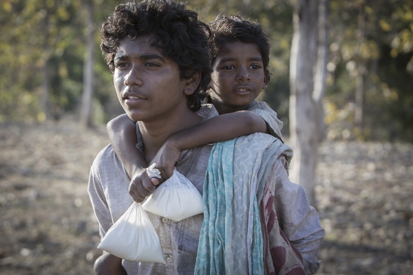 Abhishek Bharate and Sunny Pawar in "Lion."
