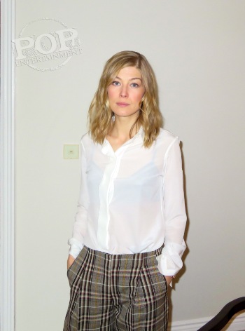 Rosamund Pike at the New York press day for "A United Kingdom" at the Peninsula Hotel - February 5, 2017.