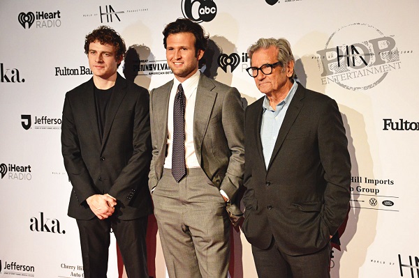 Ben Rosenfield, Max Korman and Griffin Dunne at the premiere of the film "Joy Will Prevail" at the Philadelphia Film Festival.
